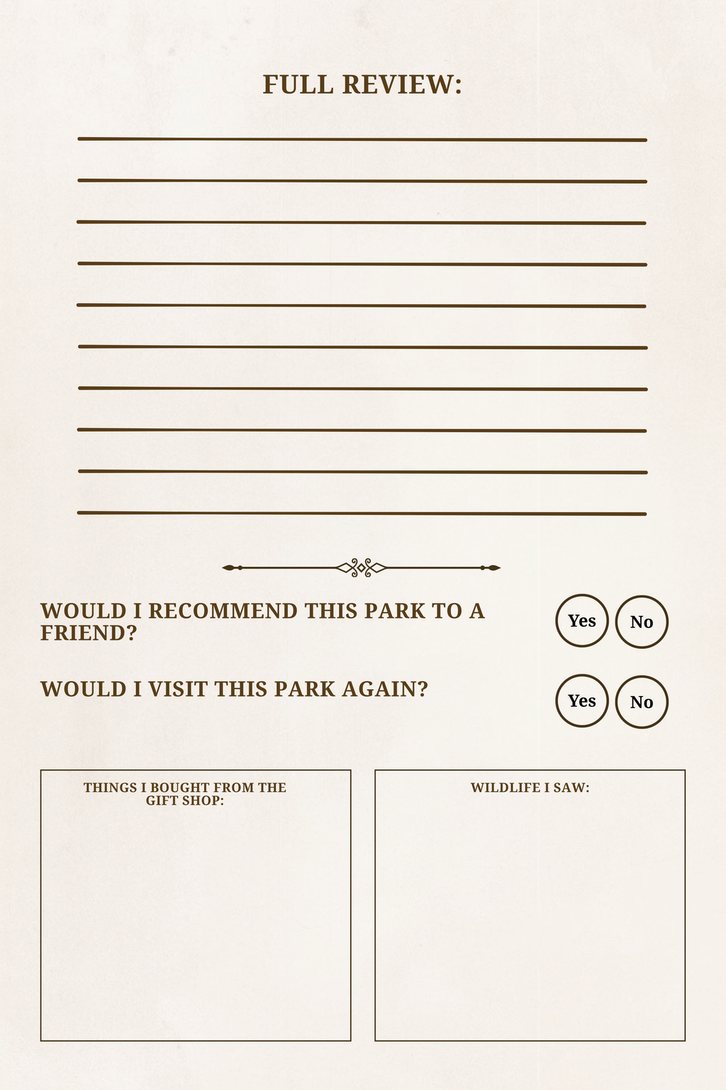 Autumn Park Journal