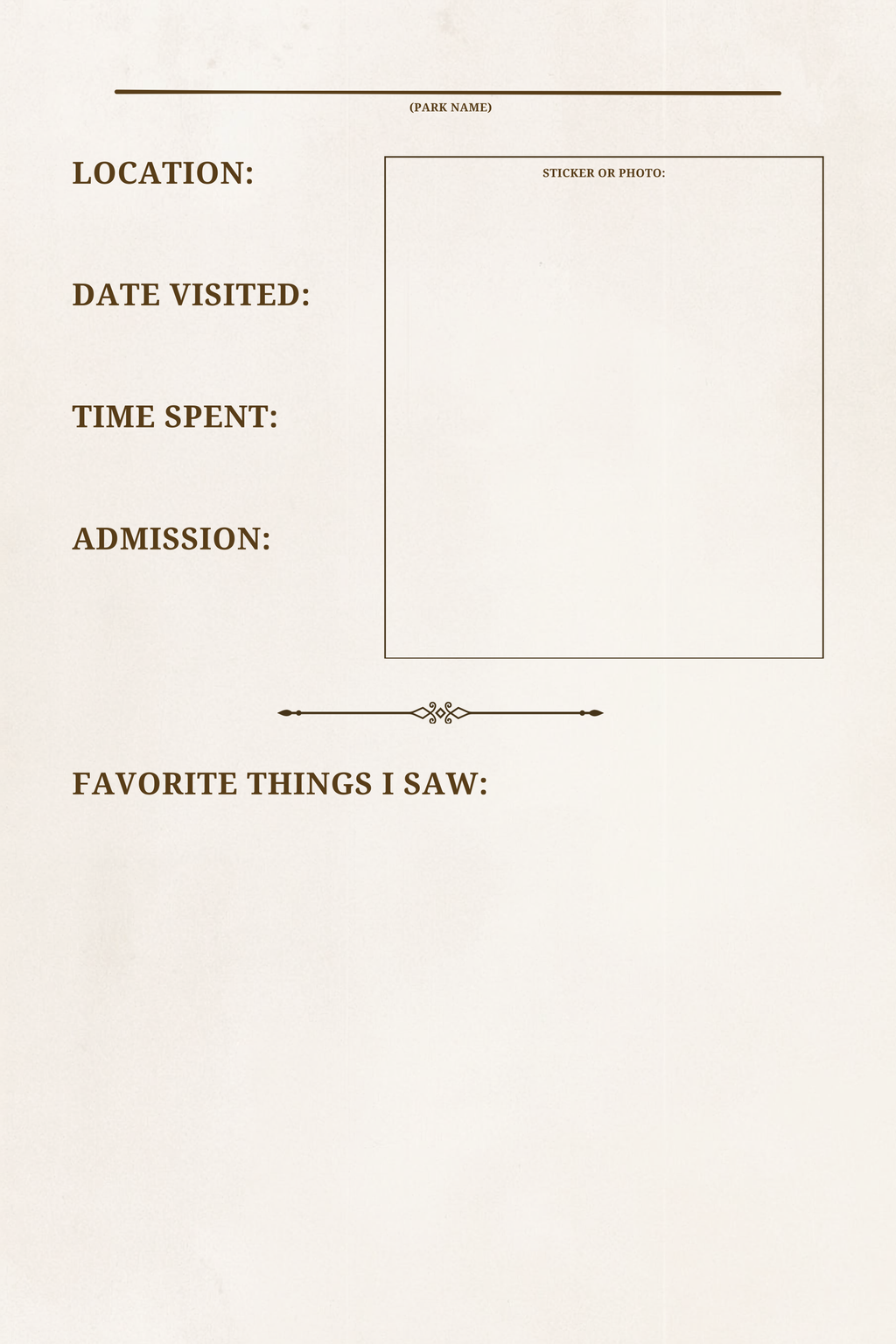 Autumn Park Journal