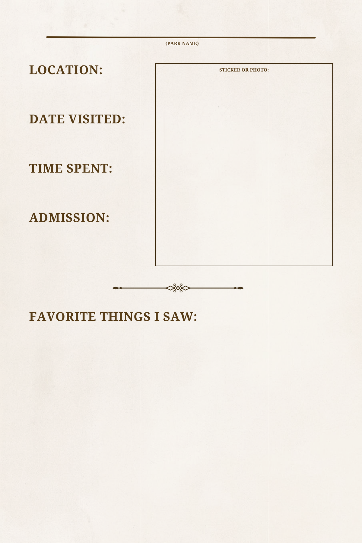 Autumn Park Journal